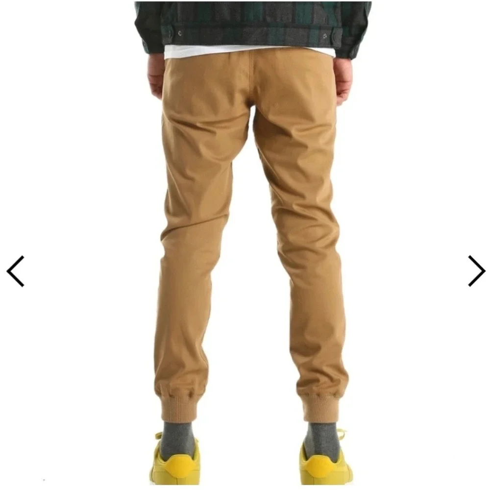 NWOT Publish Tan Legacy Joggers Mens 26 Khaki Twill Stretch Water Resistant